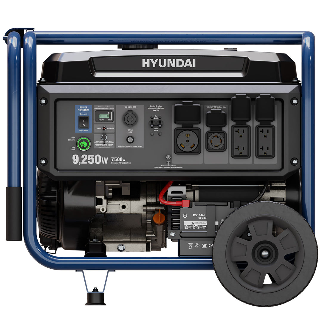 Hyundai HG9250R 9,250-Watt Gas Powered Portable Generator with Remote Start