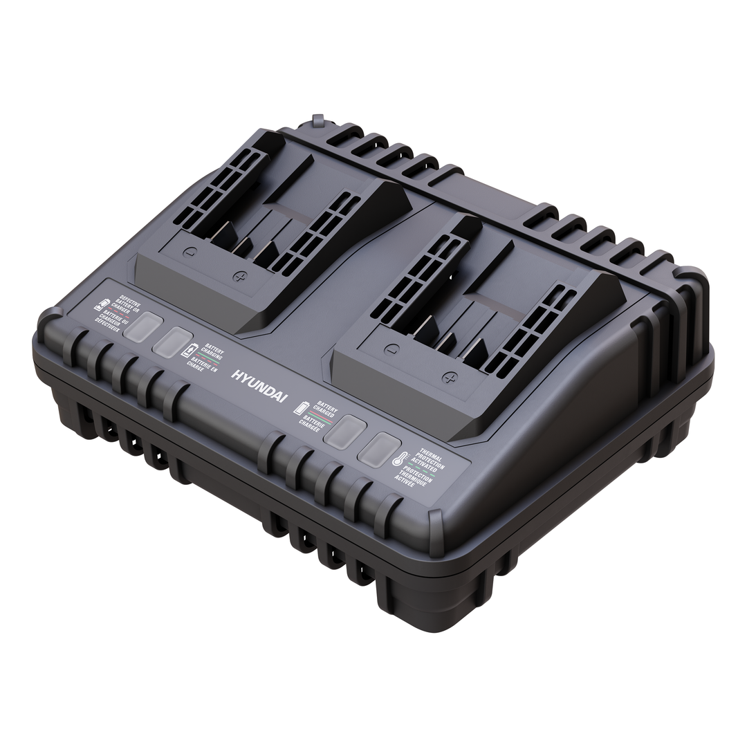 Hyundai 20V 4.0A 2-Bay Battery Charger