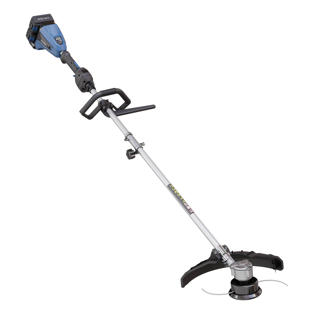 Hyundai 2x20V Lithium-Ion Cordless 15-in String Trimmer Kit w/ 2x4.0Ah Batteries & 2-Bay Charger