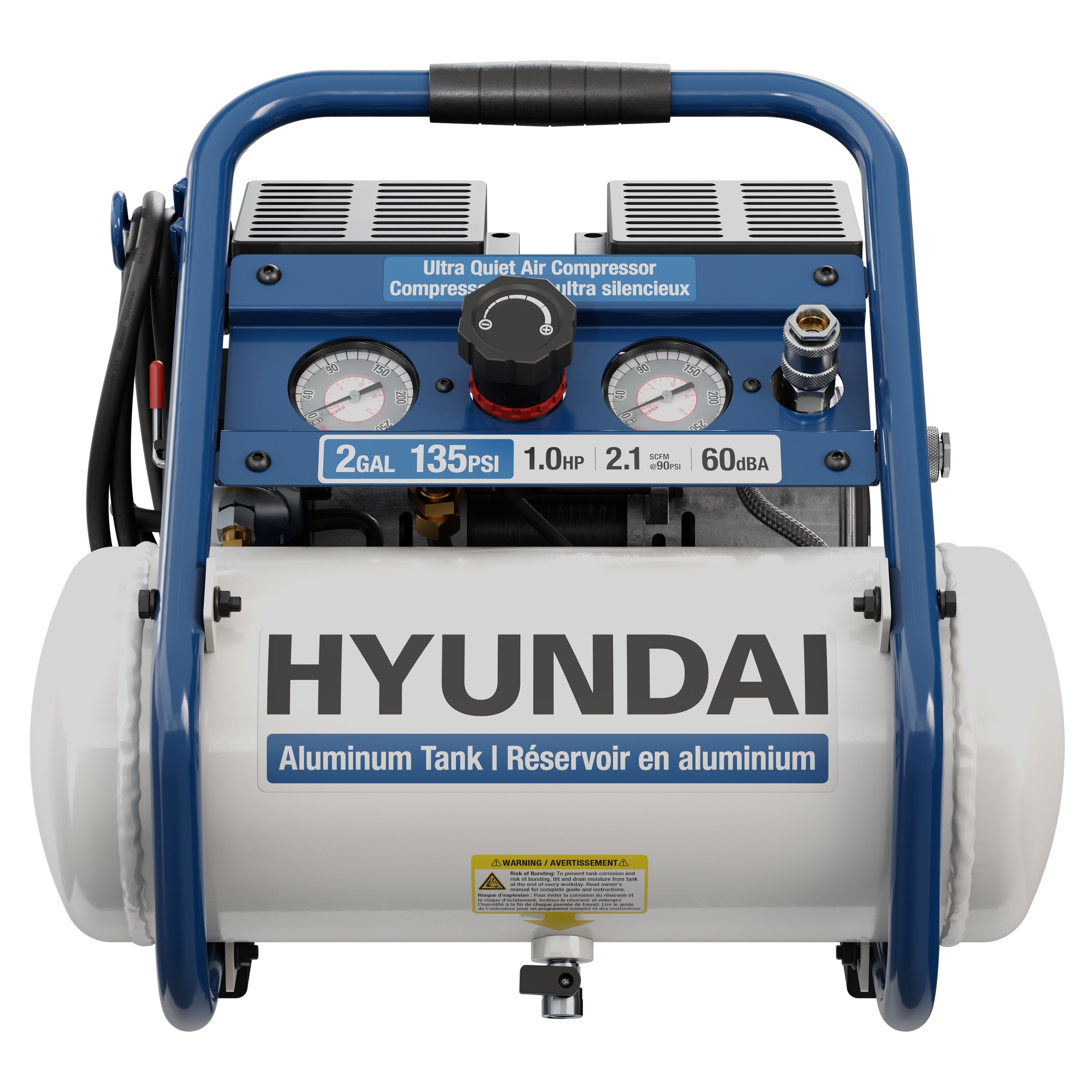 Hyundai HHC210Q 2-Gallon Aluminum Air Compressor – Hyundai Power
