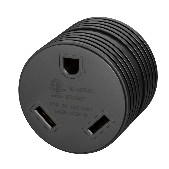 Hyundai 15 Amp to 30 Amp RV Compact Adaptor Plug 125V | 15M/30F