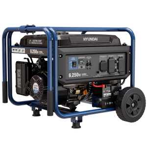 Hyundai HG6250E 6,250-Watt Gas Powered Portable Generator with Electric Start