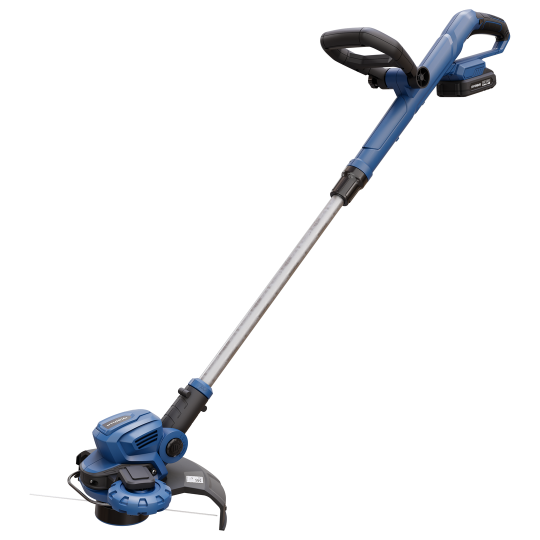 Hyundai 20V Lithium Ion Cordless 12 In String Trimmer Kit with 2.0Ah Battery and Charger