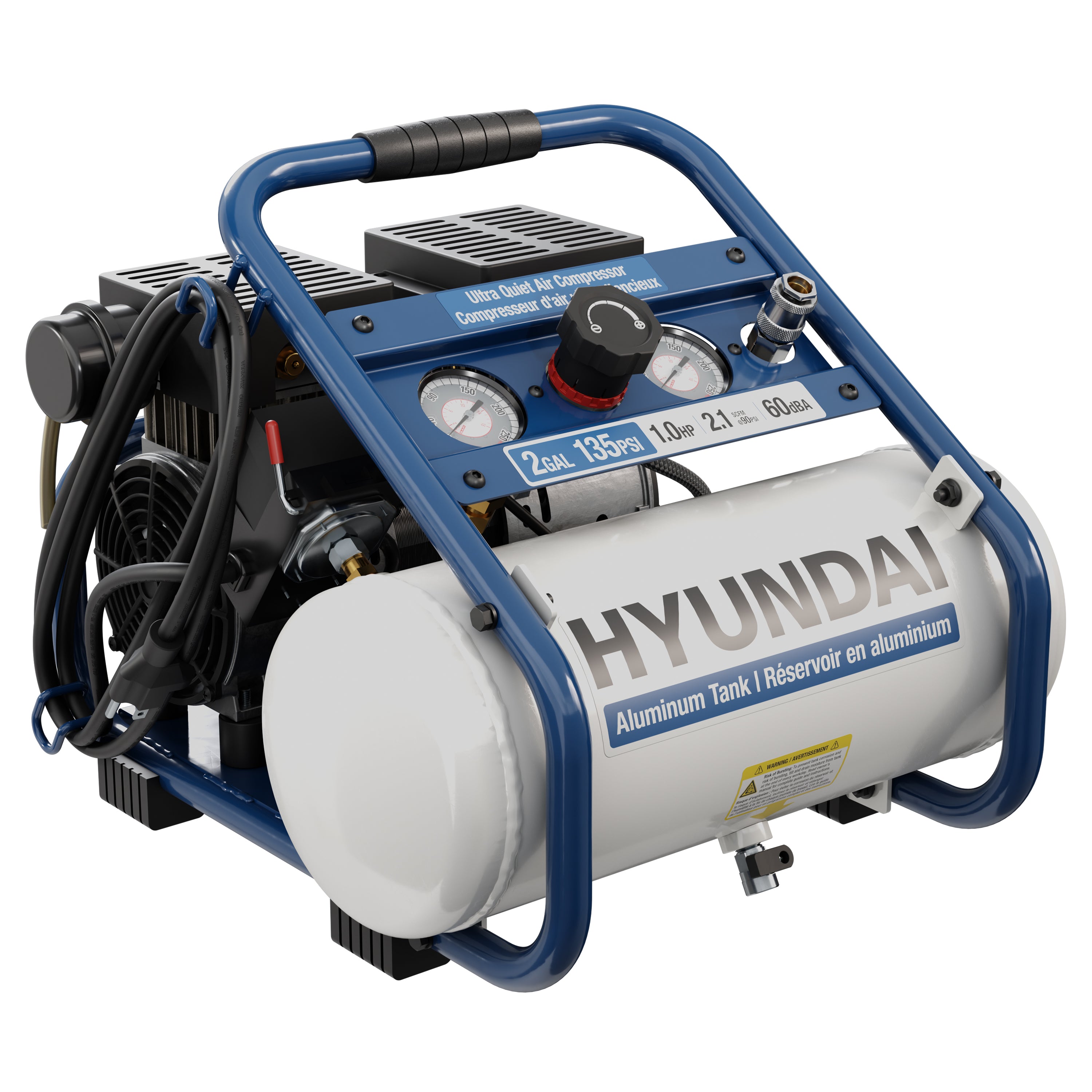 Hyundai HHC210Q 2-Gallon Aluminum Air Compressor – Hyundai Power