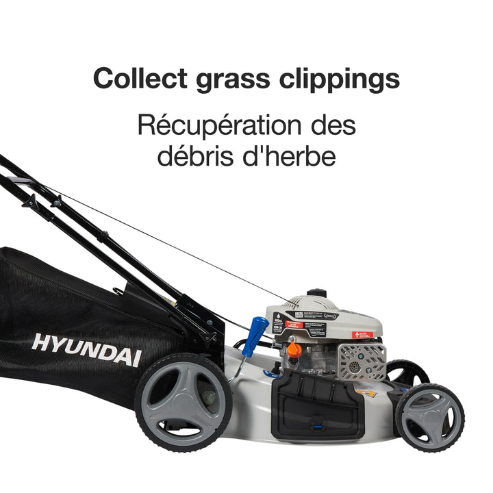 Hyundai HY0345 22-Inch 173cc 3-in-1 Gas Push Lawn Mower