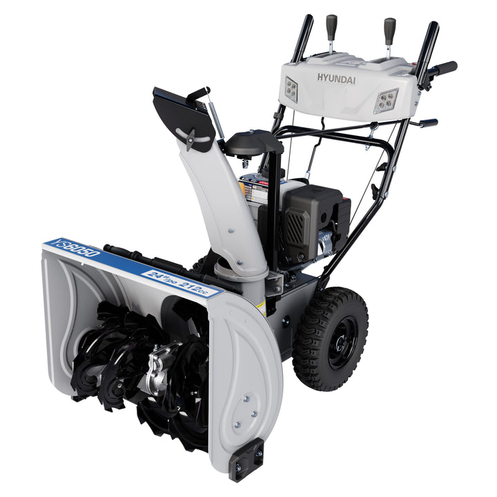 Hyundai YS6050 24-Inch 212cc Two-Stage Gas Powered Snow Blower with Electric Start and LED Headlights