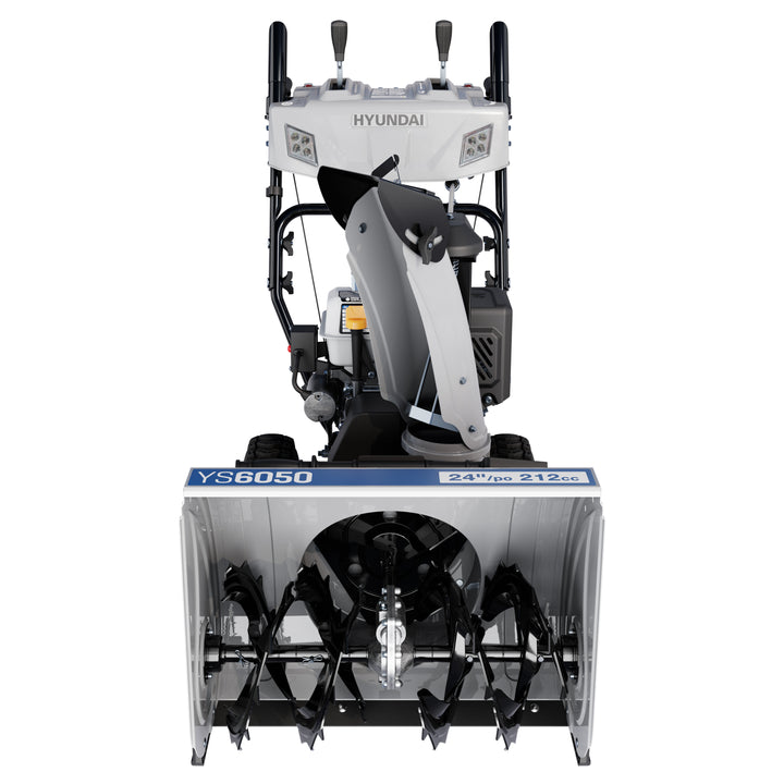 Hyundai YS6050 24-Inch 212cc Two-Stage Gas Powered Snow Blower with Electric Start and LED Headlights