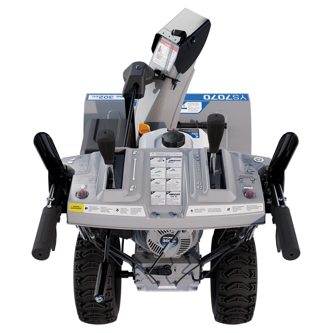 Hyundai YS7070 28 in. 302cc Two-Stage Electric Start Gas Snow Blower with Power Steering