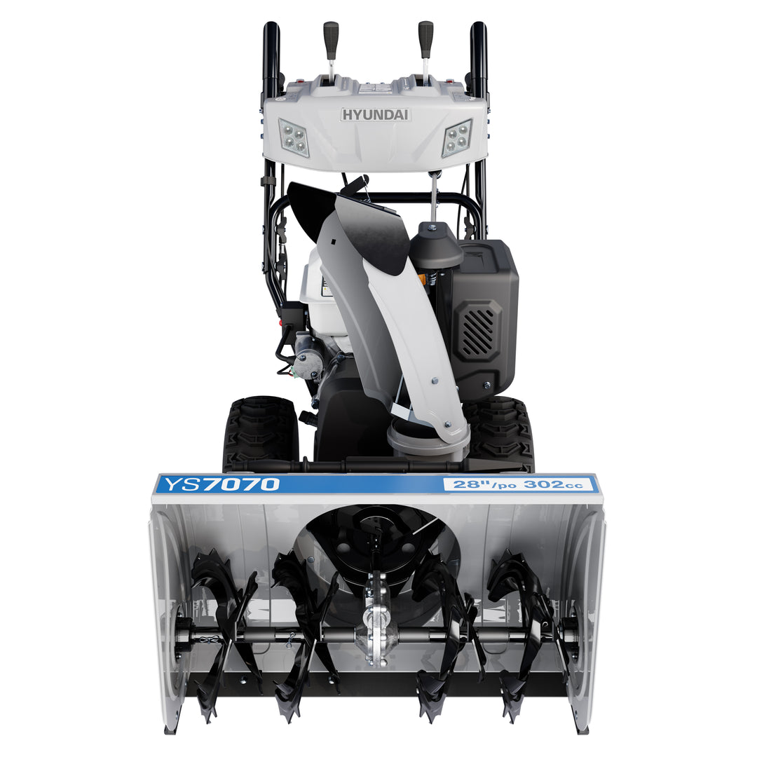 Hyundai YS7070 28 in. 302cc Two-Stage Electric Start Gas Snow Blower with Power Steering