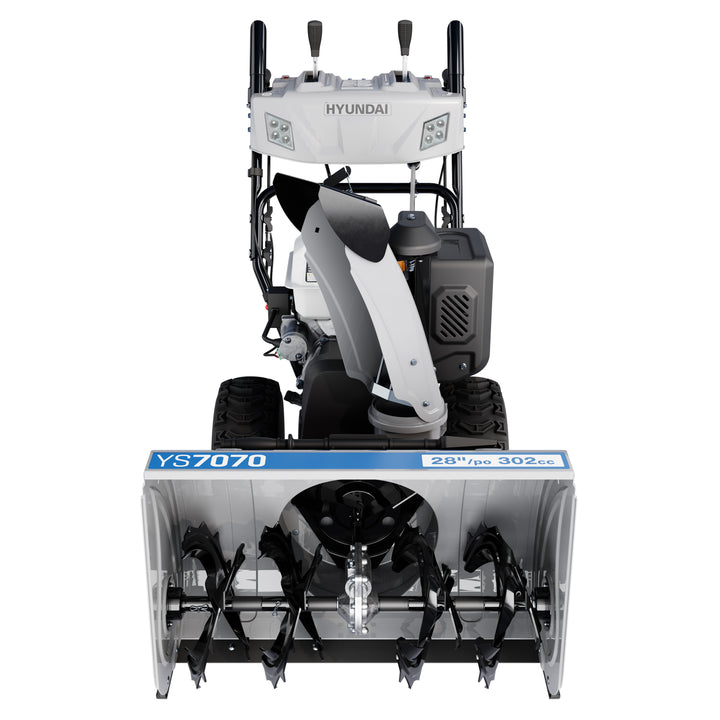 Hyundai YS7070 28 in. 302cc Two-Stage Electric Start Gas Snow Blower with Power Steering