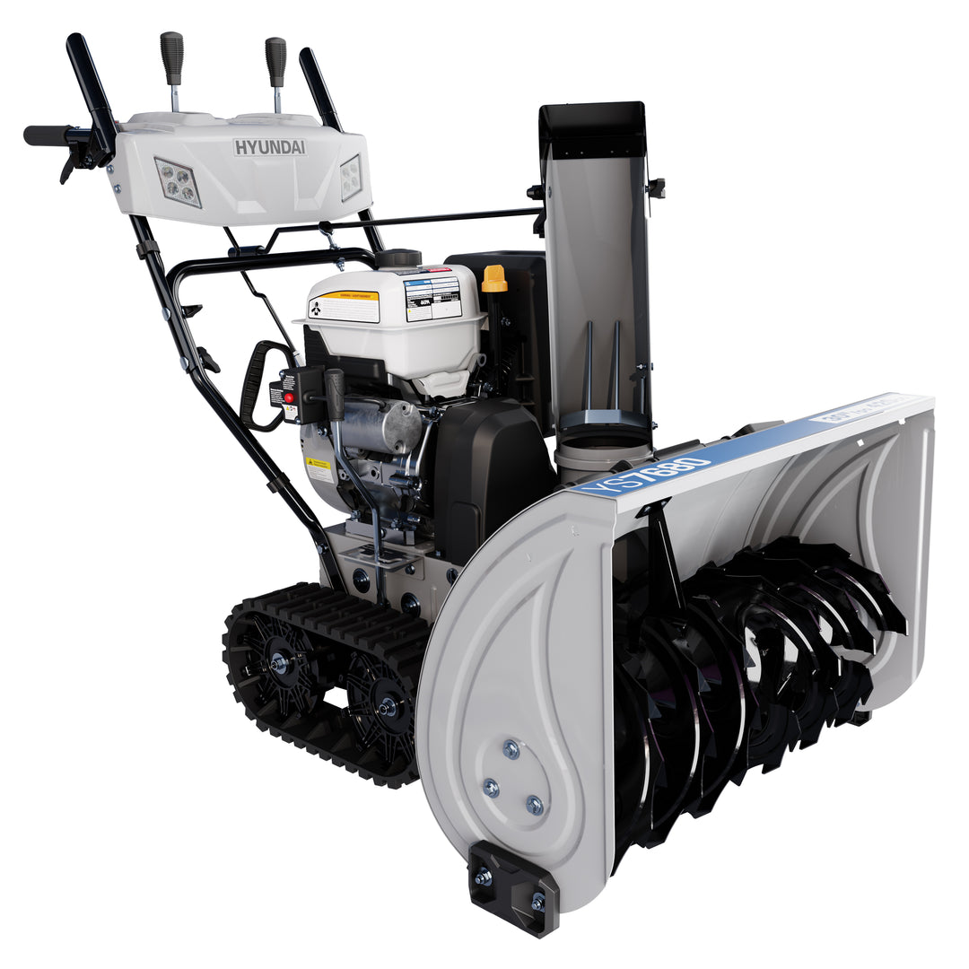 Hyundai YS7680 30 in. 420cc Two-Stage Tracked Electric Start Gas Snow Blower with Power Steering
