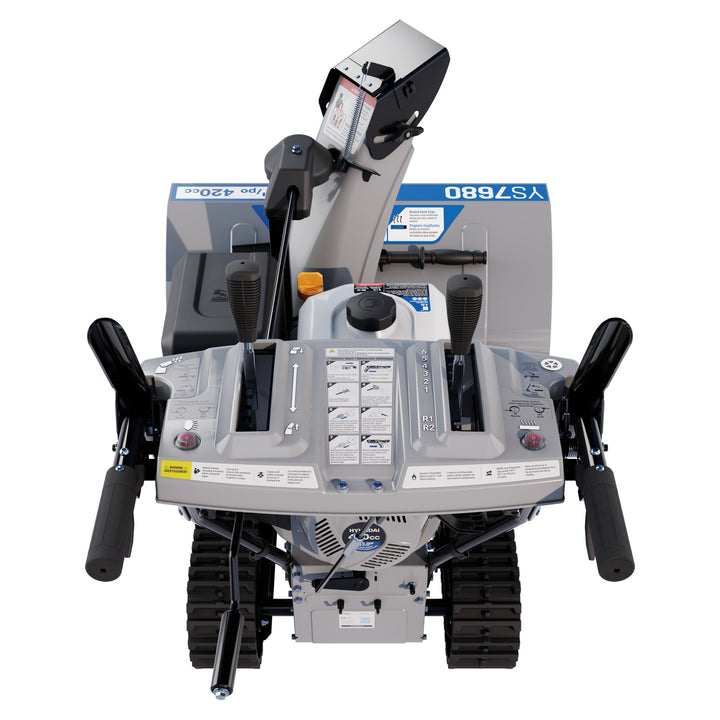Hyundai YS7680 30 in. 420cc Two-Stage Tracked Electric Start Gas Snow Blower with Power Steering
