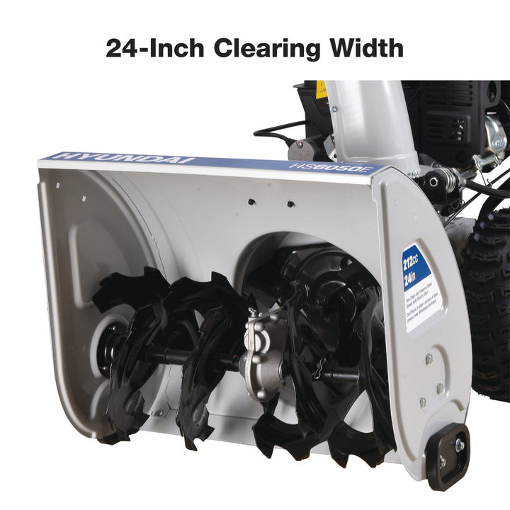 24-Inch HS6050E 212cc Two-Stage Gas Powered Snow Blower with Electric Start